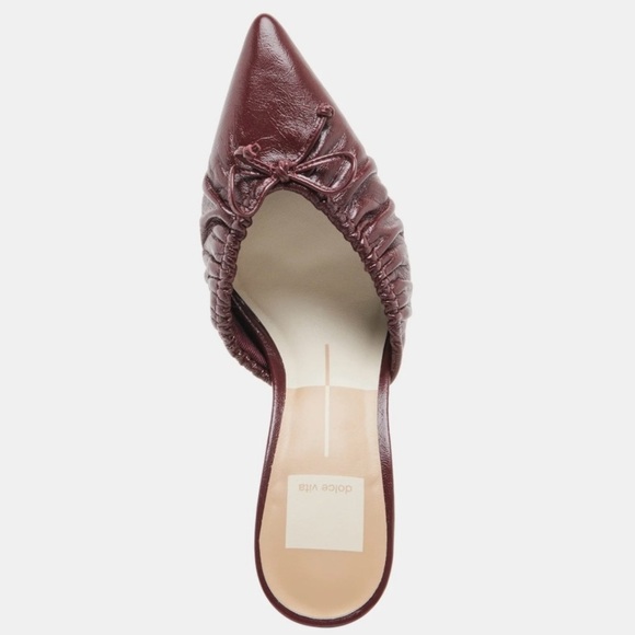 *NEW* Dolce Vita Kairi Cranberry Crinkle Patent Sandal Heels - Picture 12 of 13